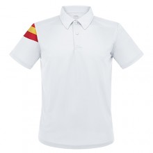 Polo técnico bandera España blanco. Modelo 10753