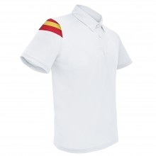 Polo técnico bandera España blanco. Modelo 10753