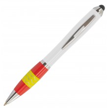 Bolígrafo bandera España antiestrés blanco. Modelo 10769B