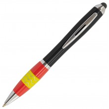 Bolígrafo bandera España antiestrés negro. Modelo 10769N