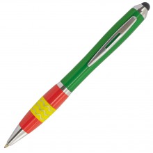 Bolígrafo bandera España antiestrés verde. Modelo 10769V