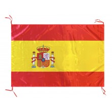 Bandera España con escudo para balcón. 130x90cm