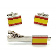 Gemelos + pisacorbata bandera España. La Tienda de España