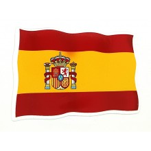 Pegatina Bandera de España. Modelo 127
