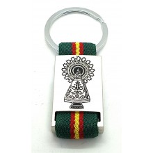 Llavero Virgen del Pilar verde. Modelo 800
