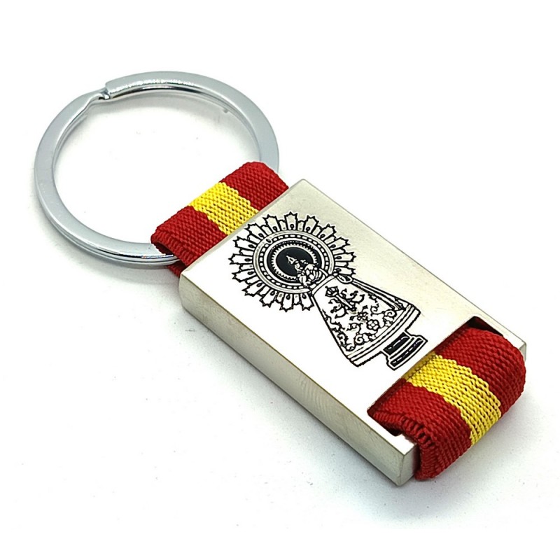 Llavero Virgen del Pilar bandera España. La Tienda de España