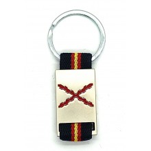 Llavero Cruz de Borgoña azul marino. La Tienda de España
