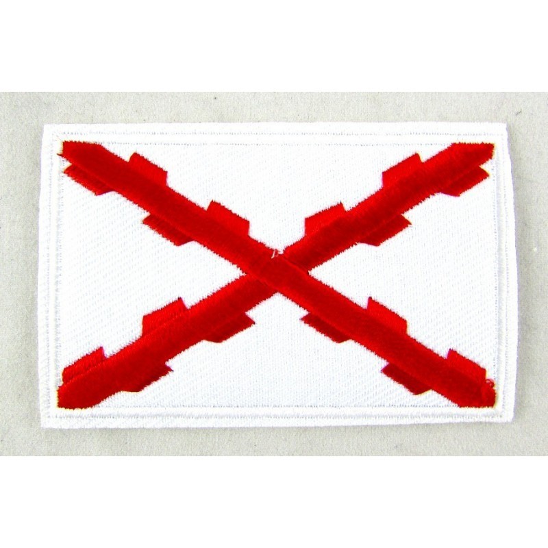 Parche bordado Cruz de Borgoña con velcro. La tienda de España