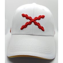 Gorra Cruz de Borgoña blanca. La Tienda de España