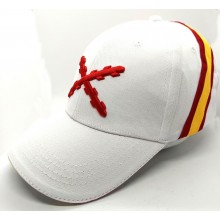 Gorra Cruz de Borgoña blanca. La Tienda de España