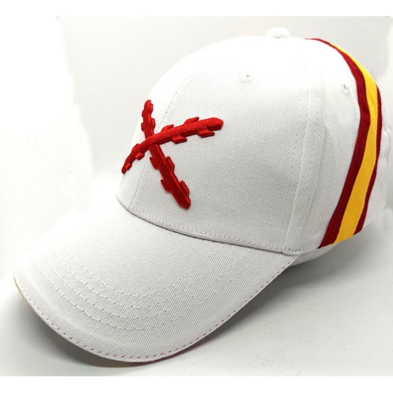 Gorra Cruz de Borgoña blanca. La Tienda de España