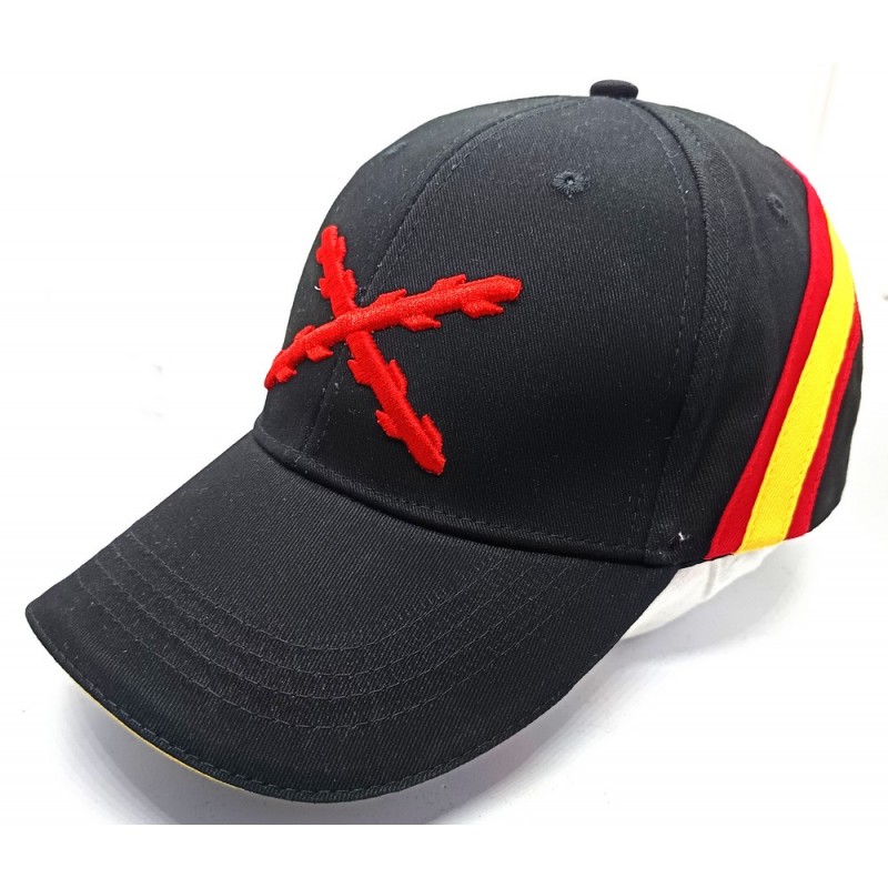 Gorra Cruz de Borgoña negra. La Tienda de España