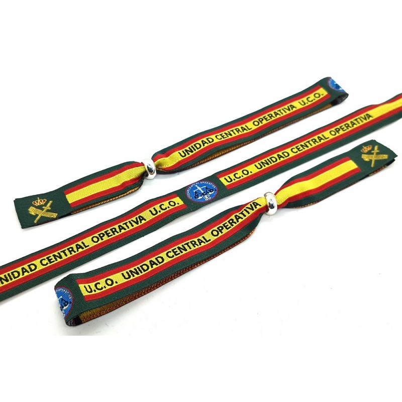 Pulsera UCO Guardia Civil bandera España. Modelo 348