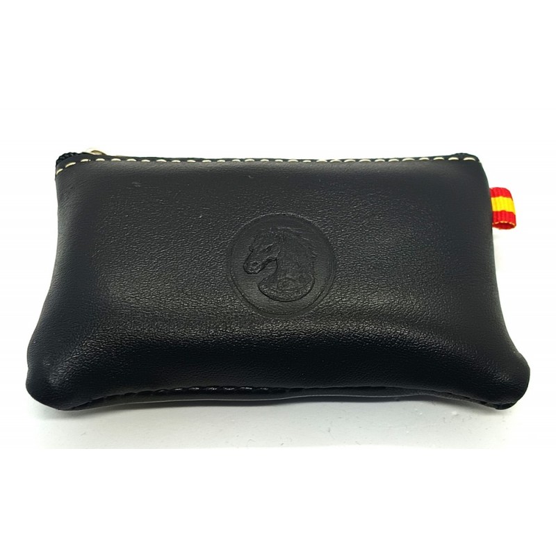 Monedero de piel caballo y bandera de España. La Tienda de España