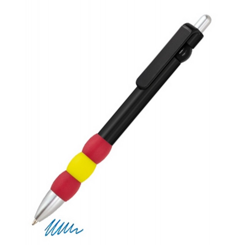 Bolígrafo bandera España negro. La Tienda de España