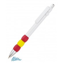 Bolígrafo bandera España blanco. La Tienda de España