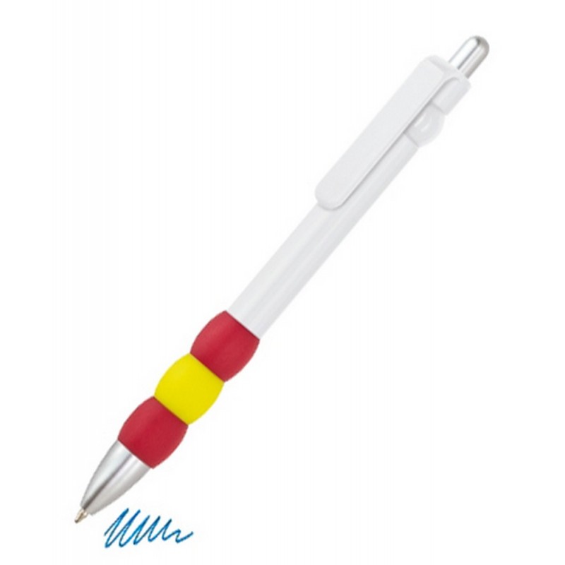 Bolígrafo bandera España blanco. La Tienda de España