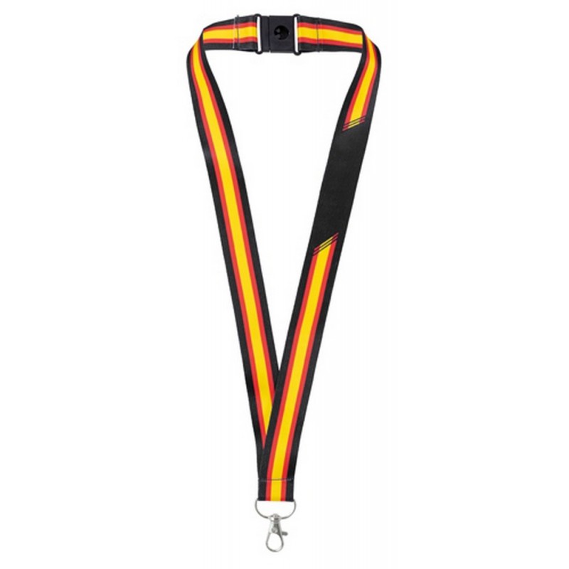Lanyard bandera España negro. Modelo 10964. La Tienda de España