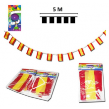Guirnalda 5m banderas España de tela 21x14cm - La Tienda de España
