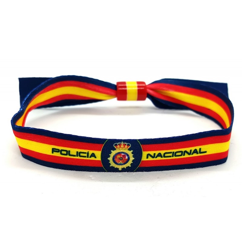 Pulsera cinta Policía Nacional bandera España. La Tienda de España