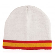 Gorro lana bandera España blanco. La Tienda de España