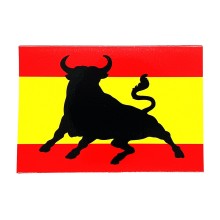Pegatina bandera España Toro. La Tienda de España