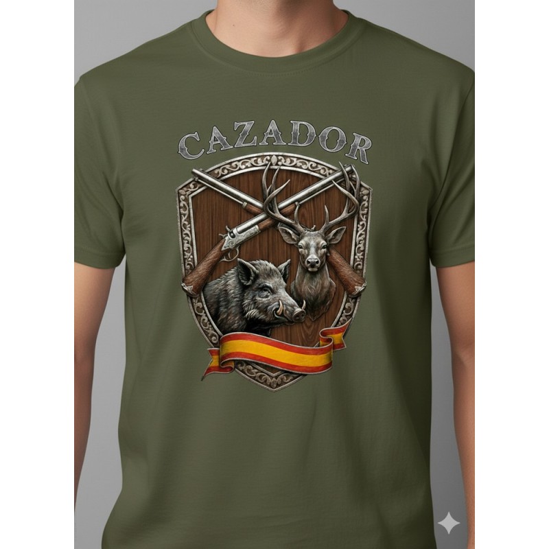 Camiseta Cazador verde. La Tienda de España