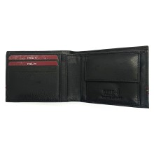 Cartera piel bandera de España. Modelo 7703 negro. La Tienda de España