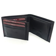 Cartera piel bandera de España. Modelo 7703 negro. La Tienda de España