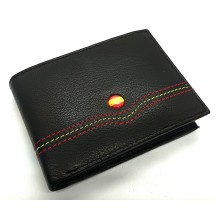Cartera piel bandera de España. Modelo 7703 negro. La Tienda de España