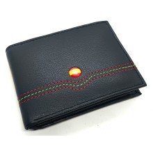 Cartera piel bandera de España. Modelo 7703 azul marino. La Tienda de España