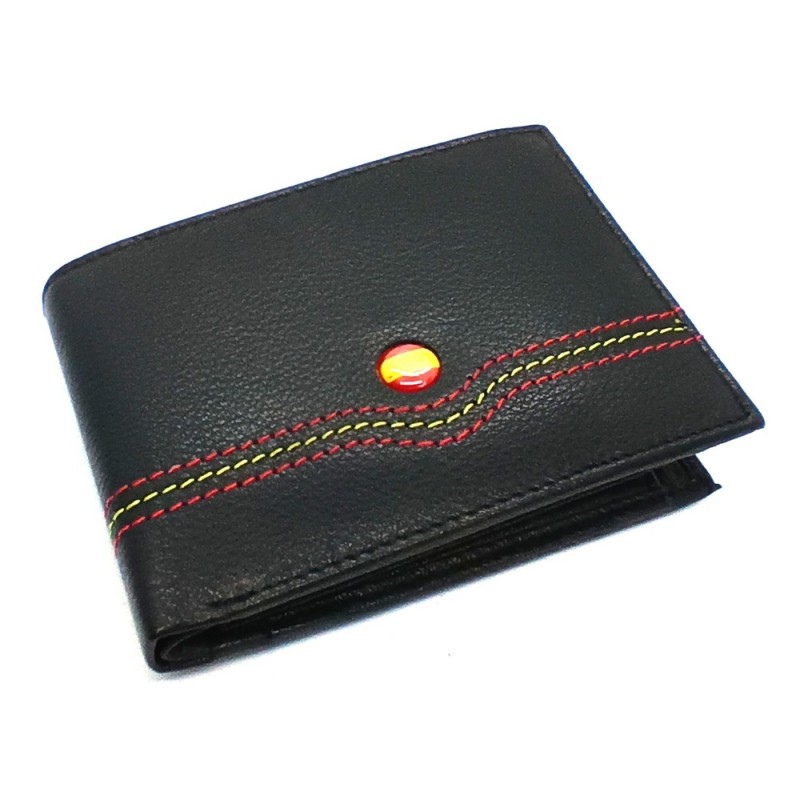 Cartera piel bandera de España. Modelo 7703 marrón. La Tienda de España