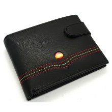 Cartera piel bandera de España. Modelo 7707 negro. La Tienda de España