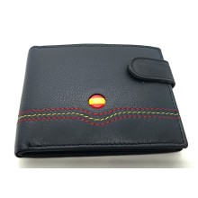 Cartera piel bandera de España. Modelo 7707 azul marino. La Tienda de España