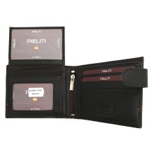 Cartera piel bandera de España. Modelo 7707 marrón oscuro. La Tienda de España