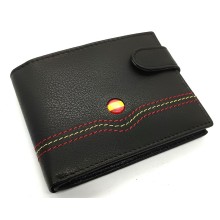 Cartera piel bandera de España. Modelo 7707 marrón oscuro. La Tienda de España