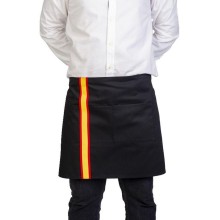 Delantal camarero Bandera España negro. Modelo 046. La Tienda de España