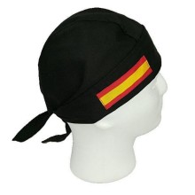 Bandana tipo pirata negra bandera España. La Tienda de España