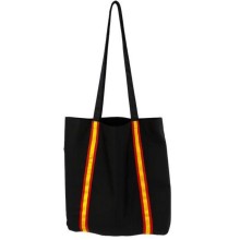 Bolsa tote bag negra con Bandera de España. La Tienda de España