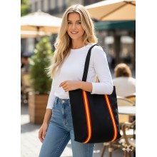 Bolsa tote bag negra con Bandera de España. La Tienda de España