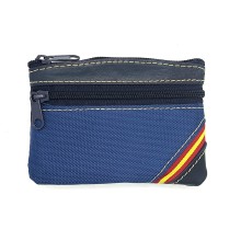 Monedero piel bandera España pequeño azul marino. La Tienda de España