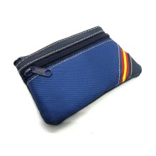 Monedero piel bandera España pequeño azul marino. La Tienda de España