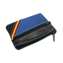 Monedero piel bandera España pequeño negro. La Tienda de España
