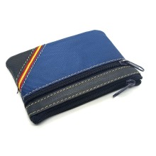 Monedero piel bandera España pequeño mediano azul marino. La Tienda de España