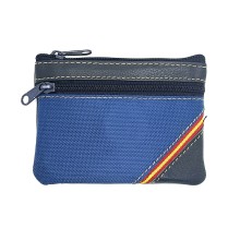 Monedero piel bandera España pequeño mediano azul marino. La Tienda de España