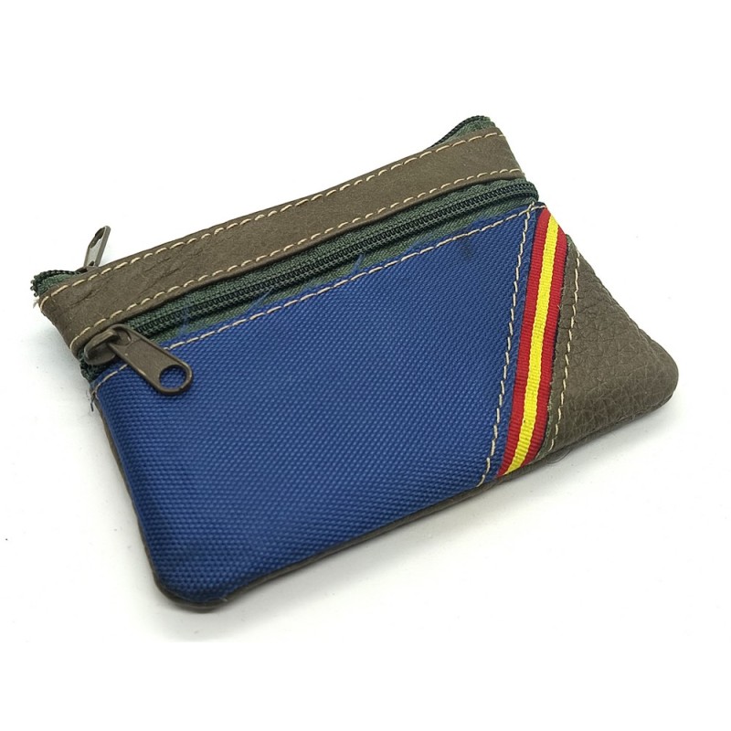 Monedero piel bandera España pequeño mediano verde. La Tienda de España