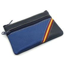 Monedero piel bandera España pequeño grande azul marino. La Tienda de España