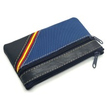Monedero piel bandera España pequeño grande azul marino. La Tienda de España
