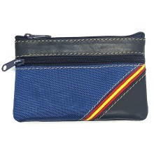 Monedero piel bandera España pequeño grande azul marino. La Tienda de España