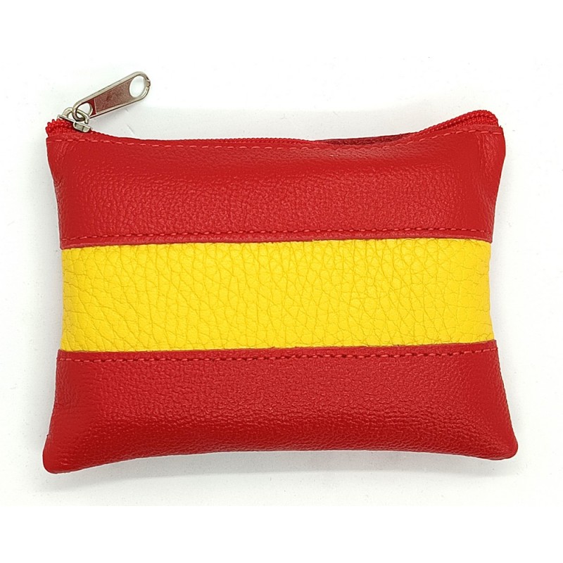 Monedero piel bandera España. - La Tienda de España